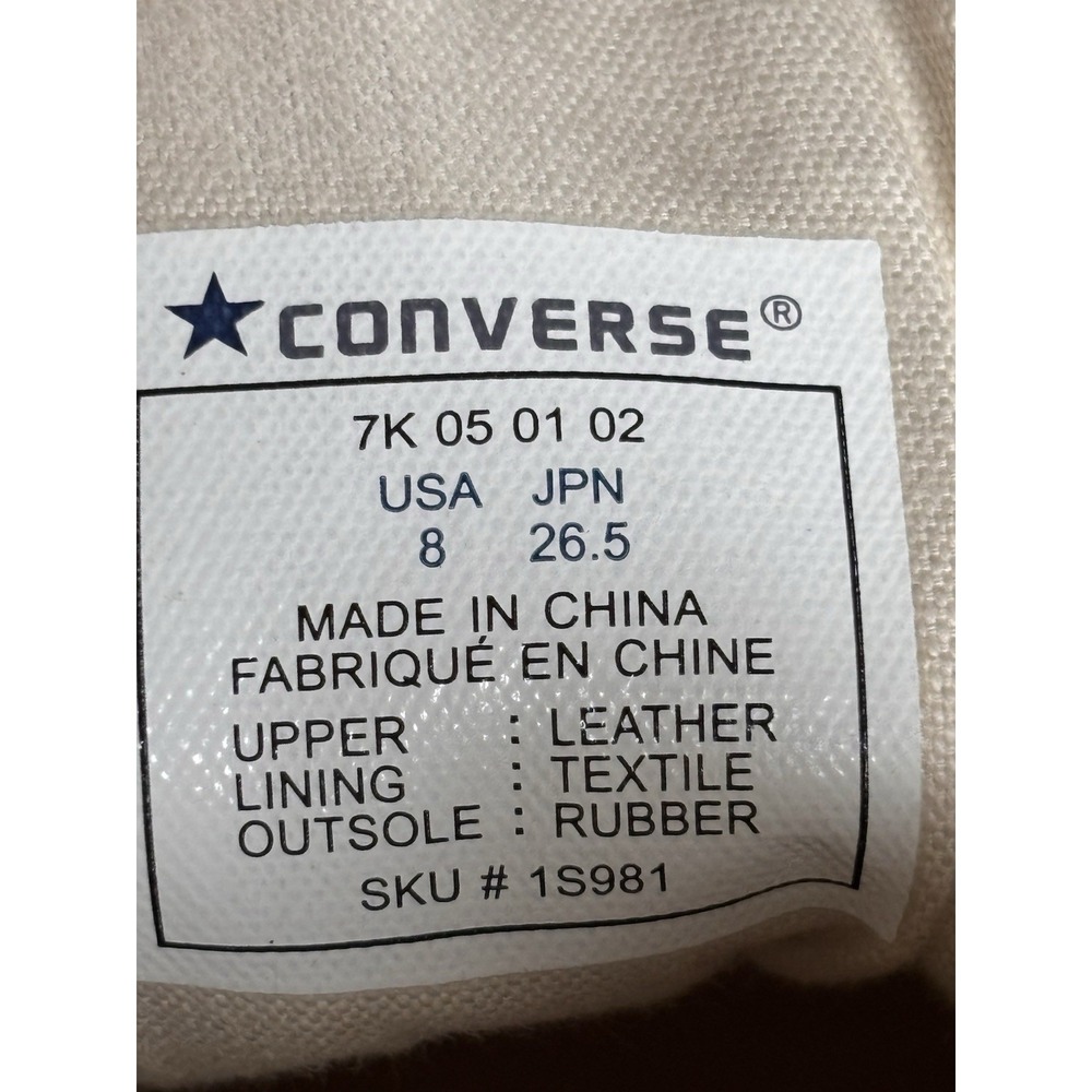 Ashita No Joe/Tomorrow Joe Converse , Leather Red/White , Men's Size US 8 RARE!! - Picture 12 of 12